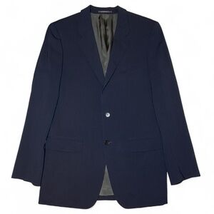 Theory Men’s Wool Sharp/Edison-T Navy Blue Blazer Size 40L Classic Must Have